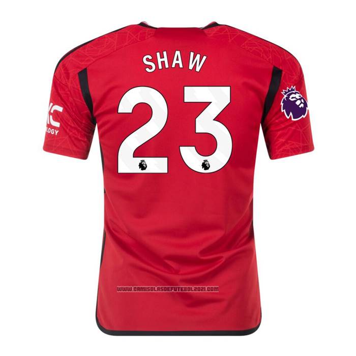 Camisola Manchester United Jogador Shaw 1º 2023-2024